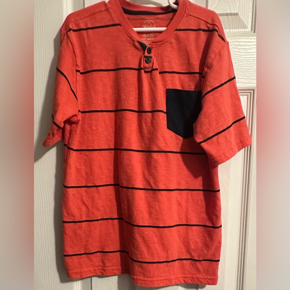 Boys Faded Glory orange and blue shirt.